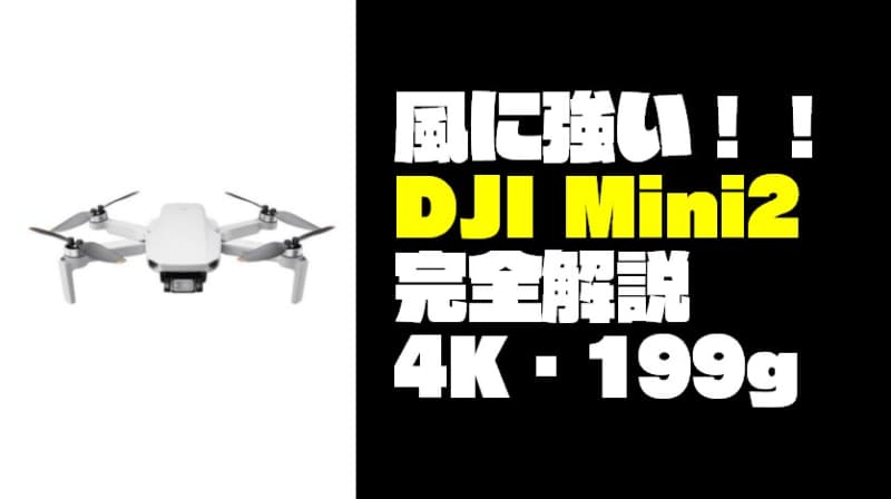 【最強の空撮入門機】『DJI Mini2』完全解説！4K・199g・風に強い！！